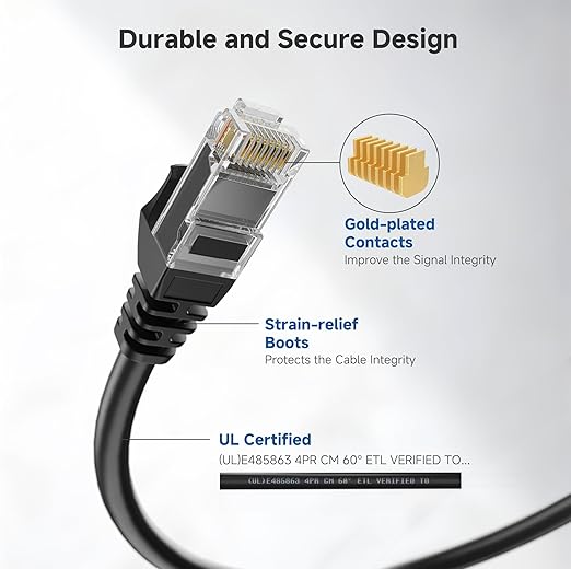 Cable Matters 10Gbps 10-Pack Snagless Cat 6 Ethernet Cable - 5ft - Image 4