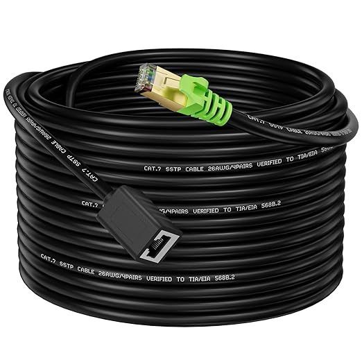 Ethernet Extension Cable 6.5ft, Network Cat6a Extension Patch Cable RJ45 Cords by Weetcoocm