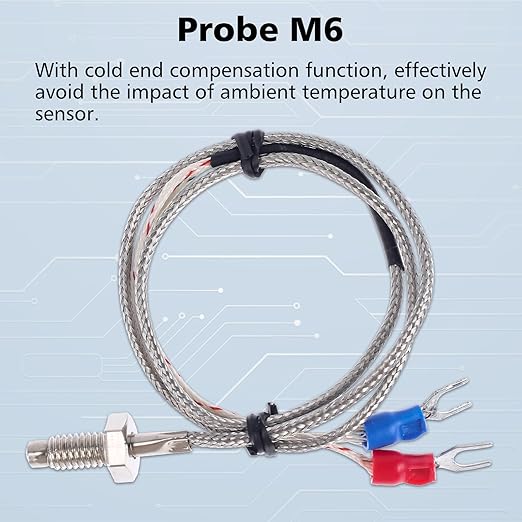 PEMENOL 12V Red Fahrenheit Digital Temperature Meter -76F~999F LED Display - Image 3