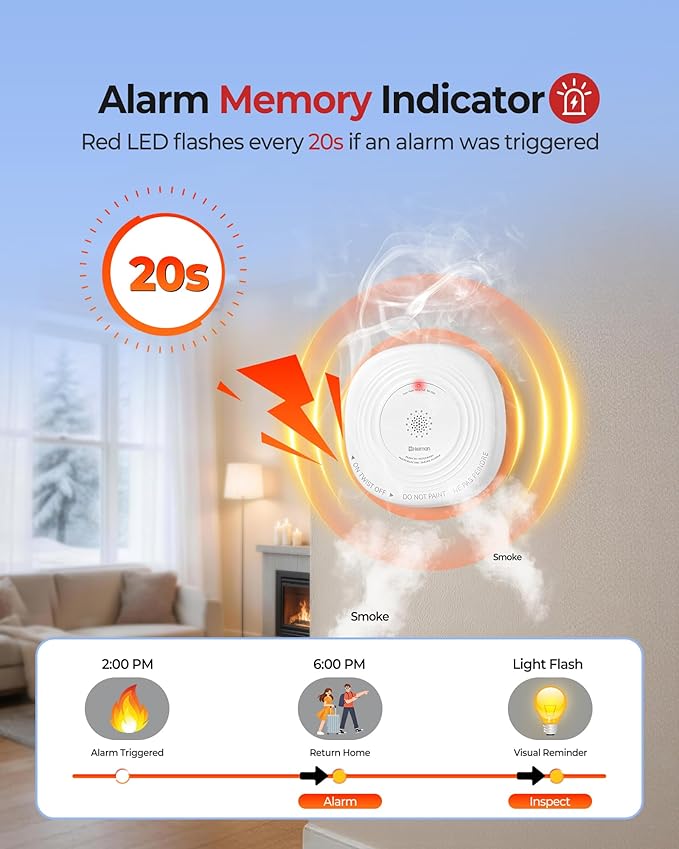Heiman Smoke Detector 10-Year Sealed Battery Powered, UL 217 10th Certified - Image 6