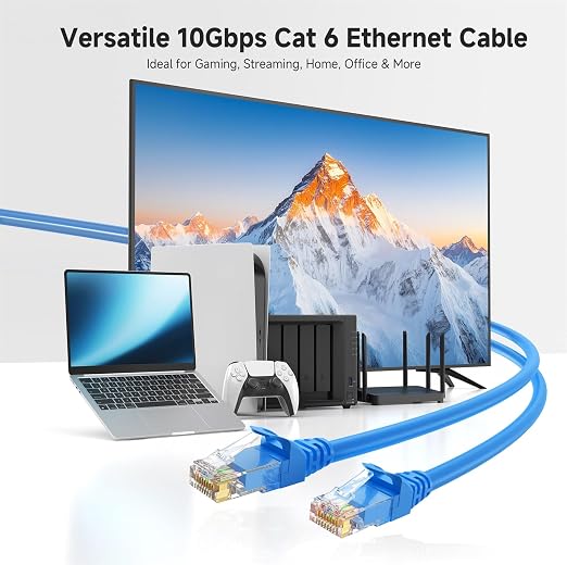 Cable Matters 10Gbps Snagless Long Cat 6 Ethernet Cable - 150ft - Image 2