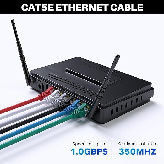 Cat5e Ethernet Cable 25 FT, Long Cat 5e Internet Cable, Standard RJ45 Connector - Image 4