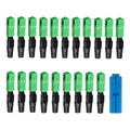 20 pcs SC-APC Fiber Optic Quick Assembly Connector Fiber Optic Fast Connectors by FiberOpticalAccessories