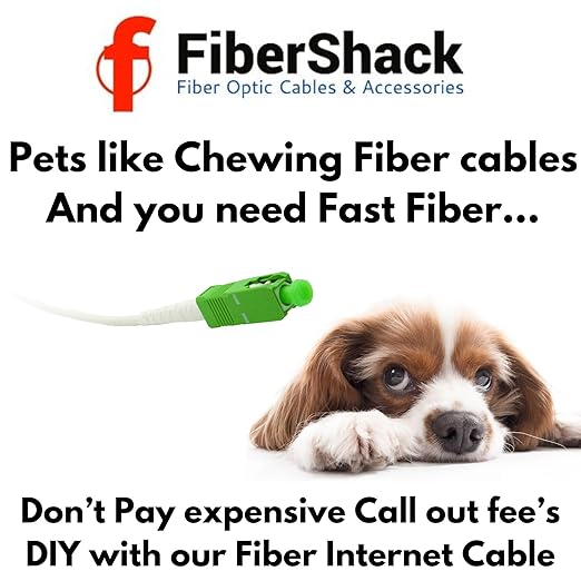 Fibershack - 3 ft / 1M SC/APC to SC/APC Fiber Optic Patch Cable - White - FTTH - Image 4