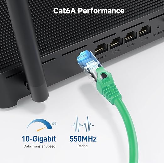 Cable Matters 10Gbps Snagless Shielded Cat 6A Ethernet Cable - 25ft - Image 4