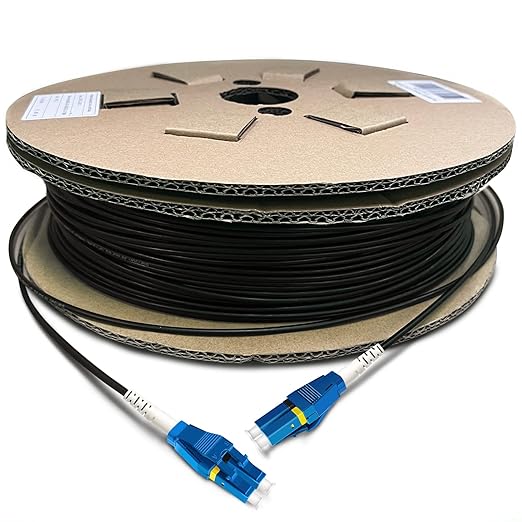 200 Meters Uniboot LC to LC Outdoor Armored Fiber Patch Cable, Low Friction by Bangun