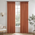 Memory Trained Pinch Pleated Curtains 90 Inches Long, Viral Linen Pinch Pleat by ANRODUO
