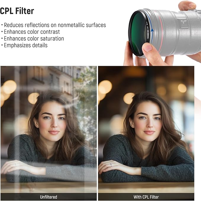 NEEWER 52mm UV/CPL/ND Lens Filter Kit - Image 5