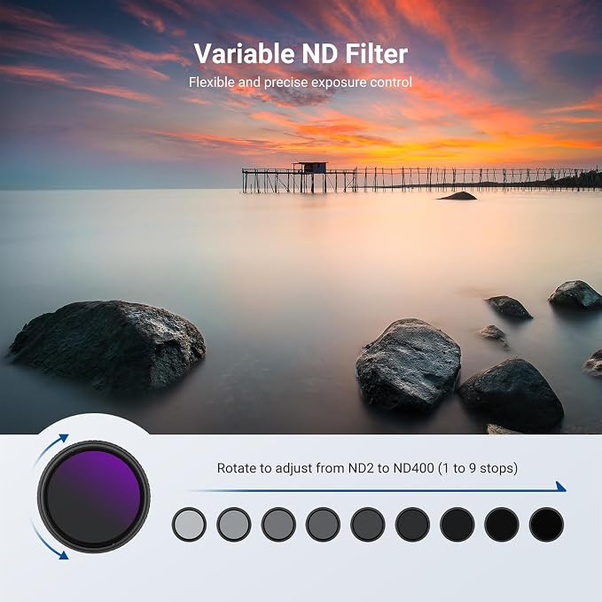 NEEWER 62mm Variable ND + CPL + UV Filter Kit - Image 3