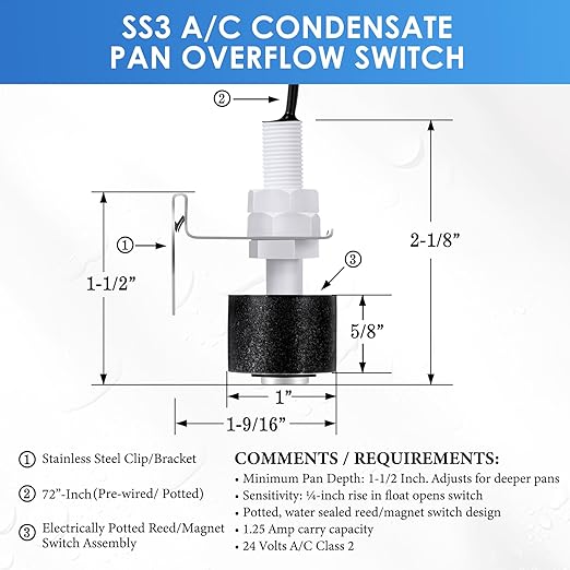 1 Pack AC Pan Float Switch Compatible - Image 6