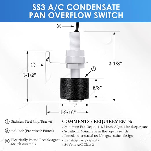 12 Pack AC Pan Float Switch Compatible - Image 2