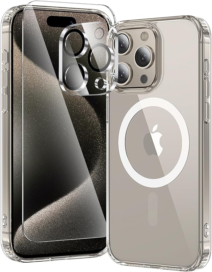 toushion 3 in 1 for iPhone 15 Pro Case Clear by Unknown