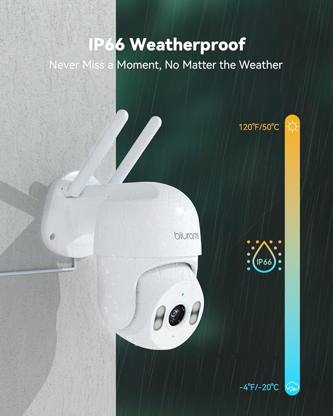 blurams 2K Outdoor Camera Wired, 5GHz/2.4GHz Wi-Fi Cameras - Image 5
