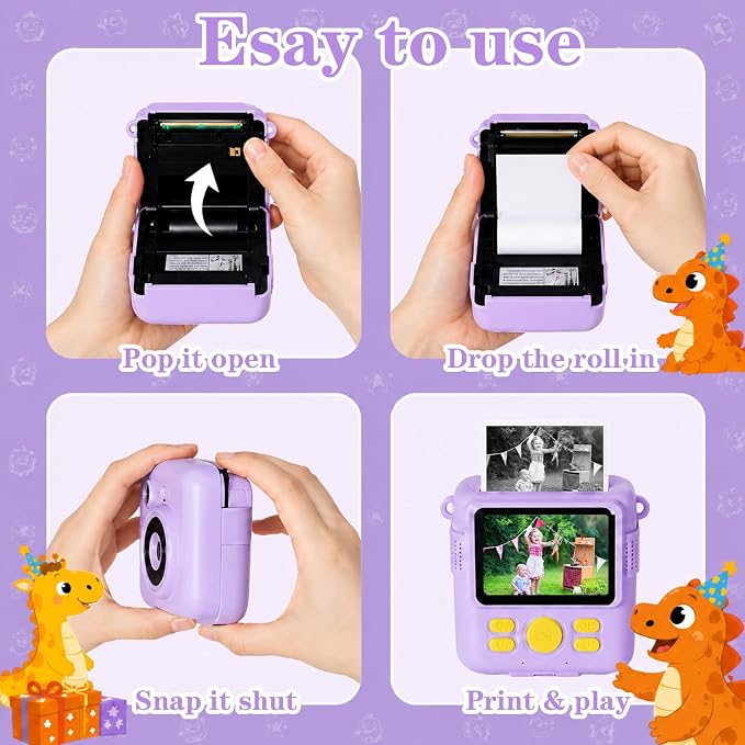 12 Rolls Kids Camera Instant Print Paper Refill-Popikcal Thermal Printer Camera - Image 7