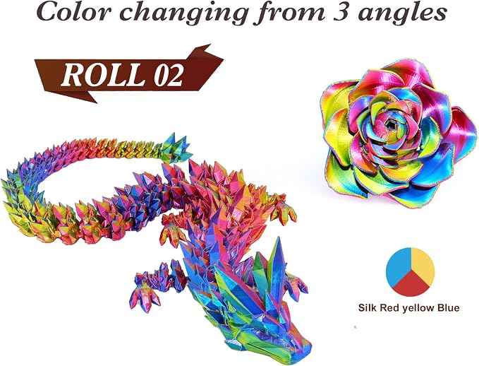 LOVOON Silk PLA 3D Printer Filament Bundle 2 KG, PLA Filament 1.75mm, Shiny - Image 3