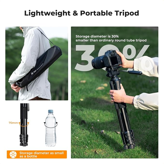 K&F CONCEPT Camera Tripod, Cellphone Clip - Image 3
