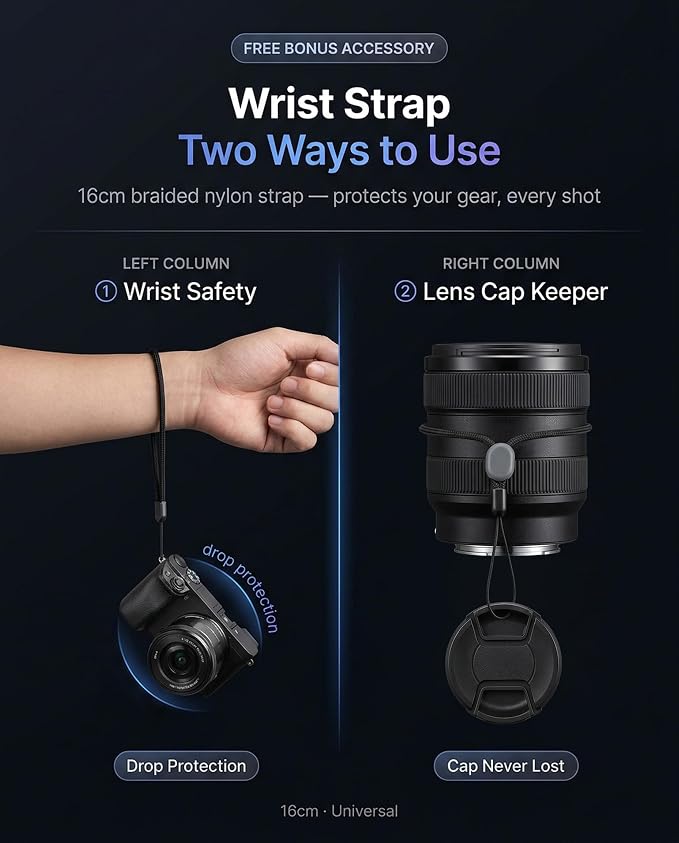 iDaPro Screen Protector for Fujifilm X-T5 Fuji XT5 + Hand Lanyard, Tempered - Image 5