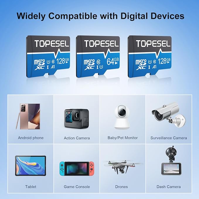 TOPESEL 128GB Micro SD Card 2 Pack Memory Cards UHS-I TF Card Class 10 - Image 7