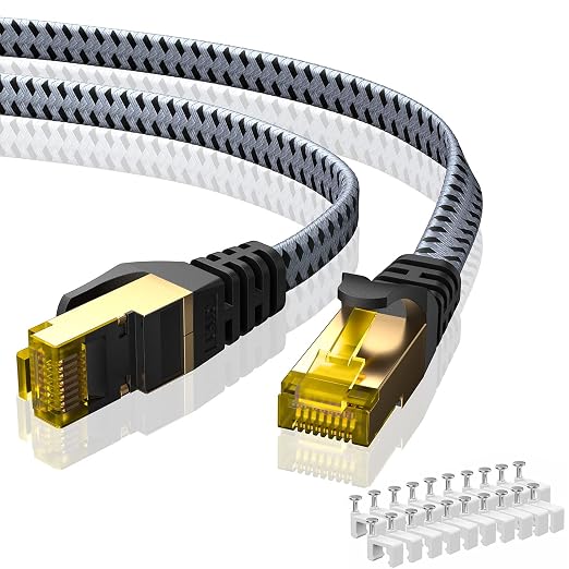 ARISKEEN Cat 8 Ethernet Cable 200 FT, 40Gbps 2000Mhz High Speed Cat8 Network by ARISKEEN