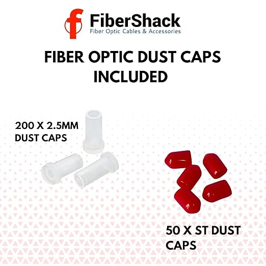 Fibershack - Fiber Optic Dust Cap Kit - Dual Fiber Dust Cap Kit Contains 200x - Image 3