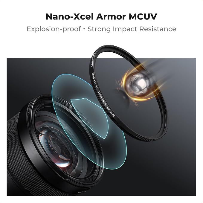 K&F CONCEPT 52mm Explosive-Proof MCUV Lens Protection Filter 28 Multi-Layer - Image 2