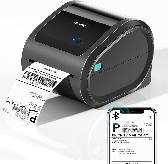 Bluetooth Shipping Label Printer 4x6 by OmezizyLabelPrinter