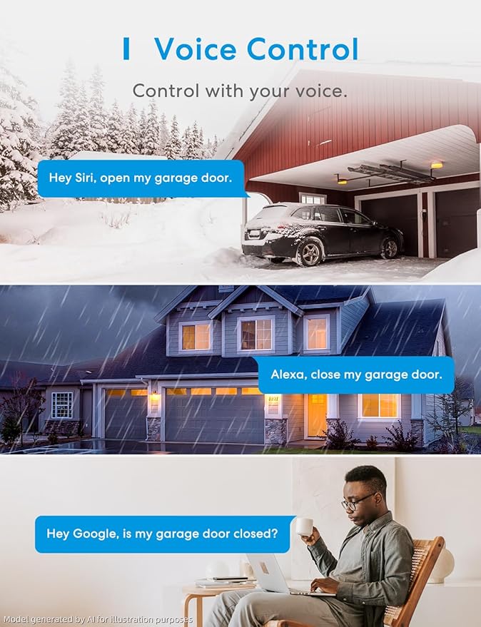 meross Smart Garage Door Opener Remote, Compatible - Image 2