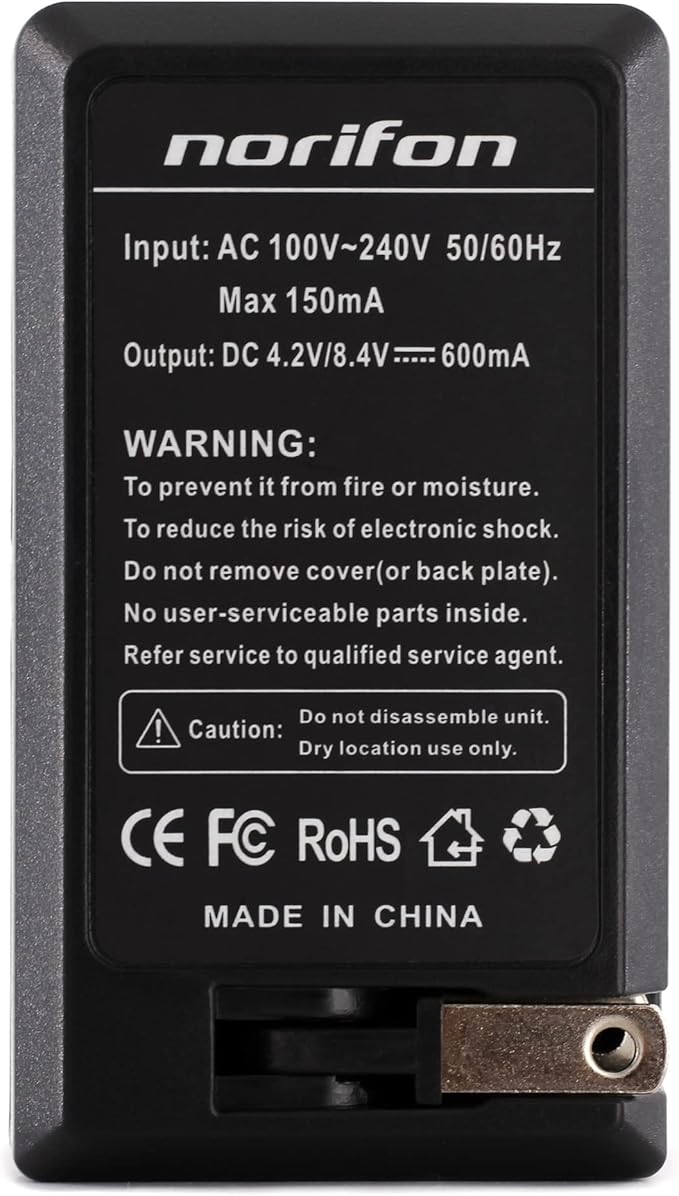 Norifon EN-EL20 Wall Charger for Nikon 1 AW1, 1 J1, 1 J2, 1 J3, 1 J4, 1 S1 - Image 5