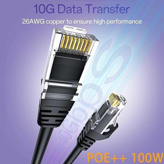 Cat 6 Ethernet Cable 20FT 10Pack, Cat6 Ethernet Patch Cable 10Gbps, High-Speed - Image 2