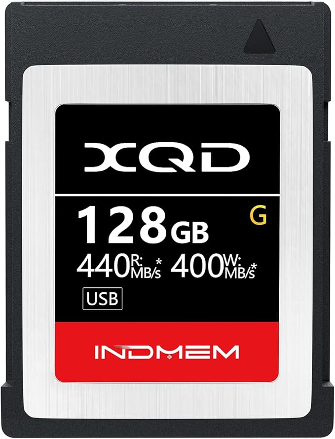 INDMEM XQD 128GB Memory Cards, 5X Tough MLC XQD Flash Memory Cards High Speed G by INDMEM