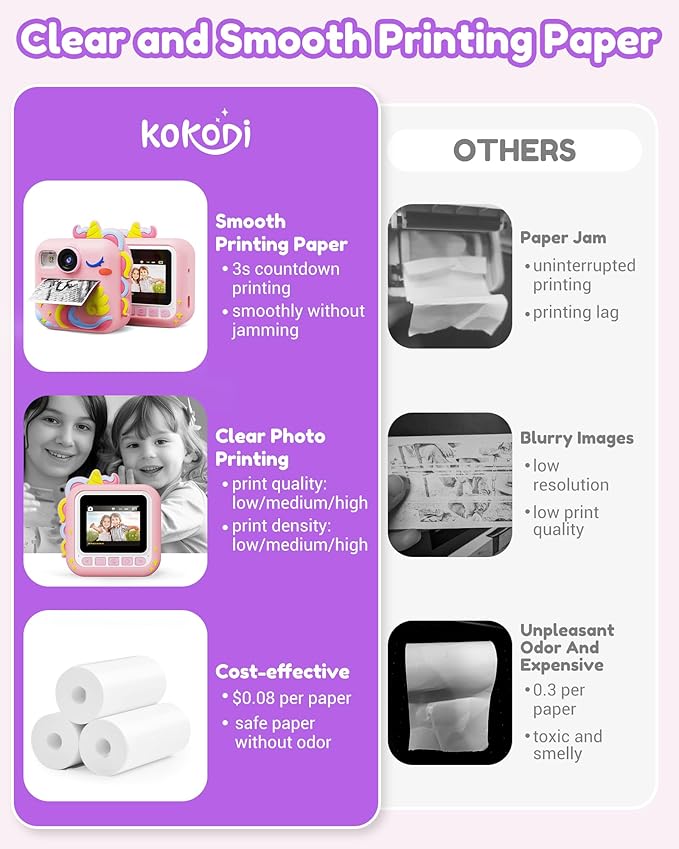 KOKODI Kids Camera Instant Print, Toddler Cameras Christmas Birthday Gifts - Image 4