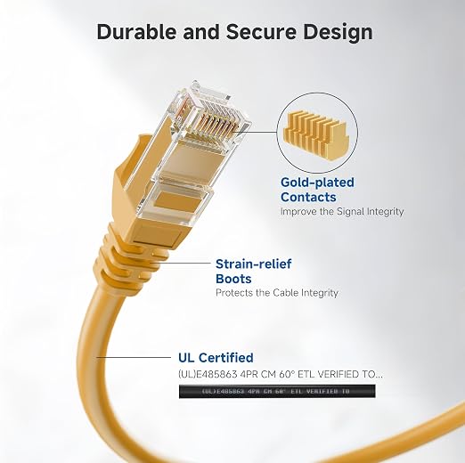 Cable Matters 10Gbps 5-Pack Snagless Short Cat 6 Ethernet Cable - 1ft - Image 4