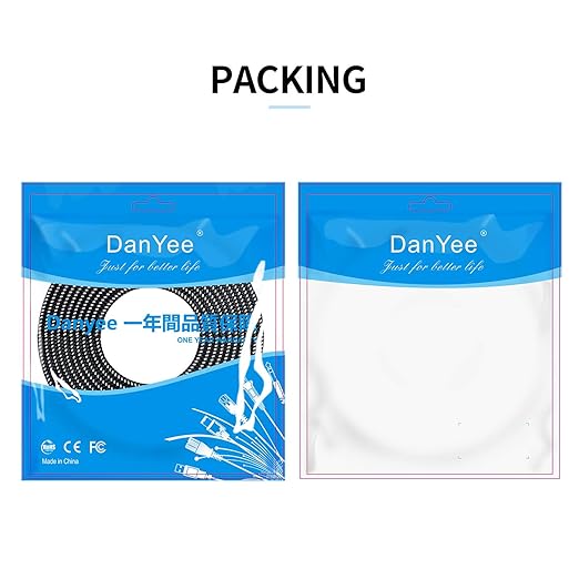 DanYee Cat 8 Ethernet Cable, Nylon Braided 50ft CAT8 High Speed Professional - Image 6