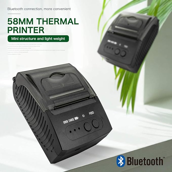 NETUM Bluetooth Receipt Printer, Portable 58mm Mini Thermal Pos Printer - Image 2