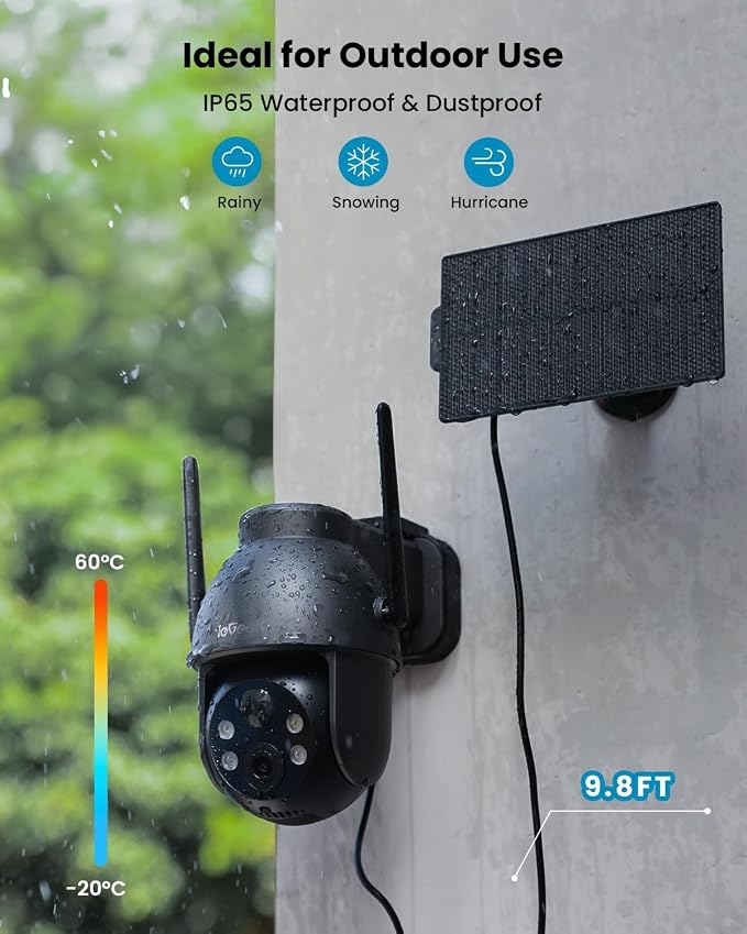 ieGeek Solar Camera Outdoor Wireless, 2K WiFi Cameras - Image 9