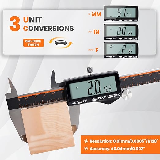HARDELL Digital Caliper 12 Inch, Rechargeable Calipers - Image 5