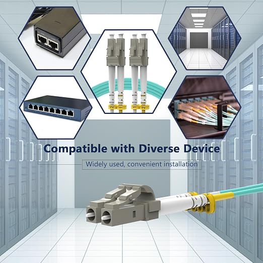 OM4 LC to LC Fiber Patch Cable 1M/3ft, Length Options 0.2m-200m, 40G/100Gb - Image 7