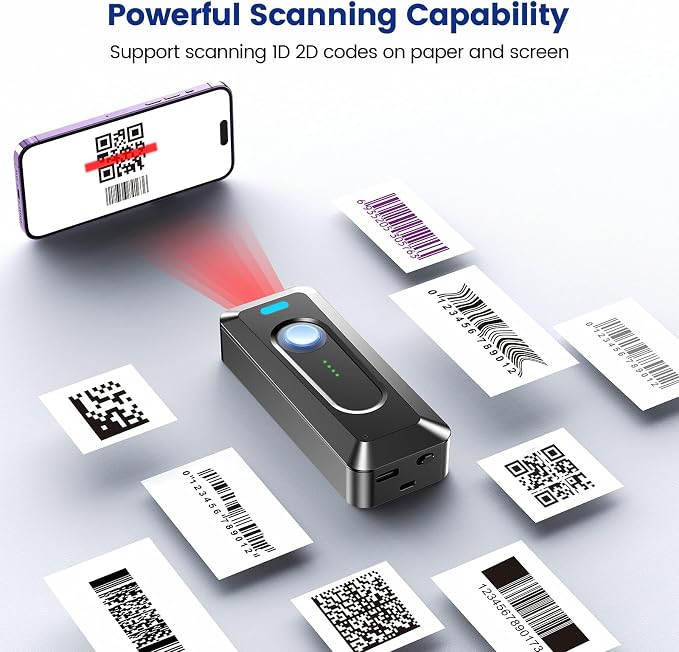 Eyoyo 2D Bluetooth Barcode Scanner: Portable QR Scanner - Image 6