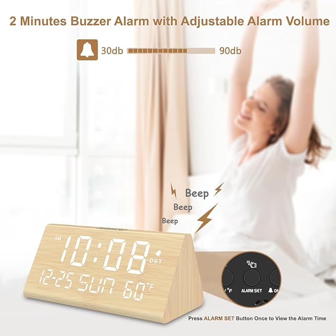 DreamSky Digital Alarm Clocks for Bedrooms - Image 3