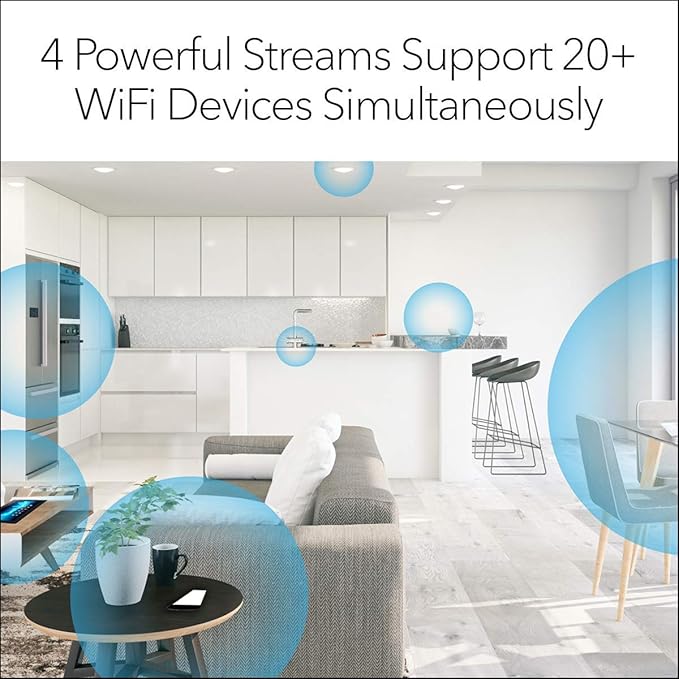 NETGEAR EAX15-100NAR AX1800 Dual-Band WiFi 6 Mesh Extender Wall Plug - Image 4