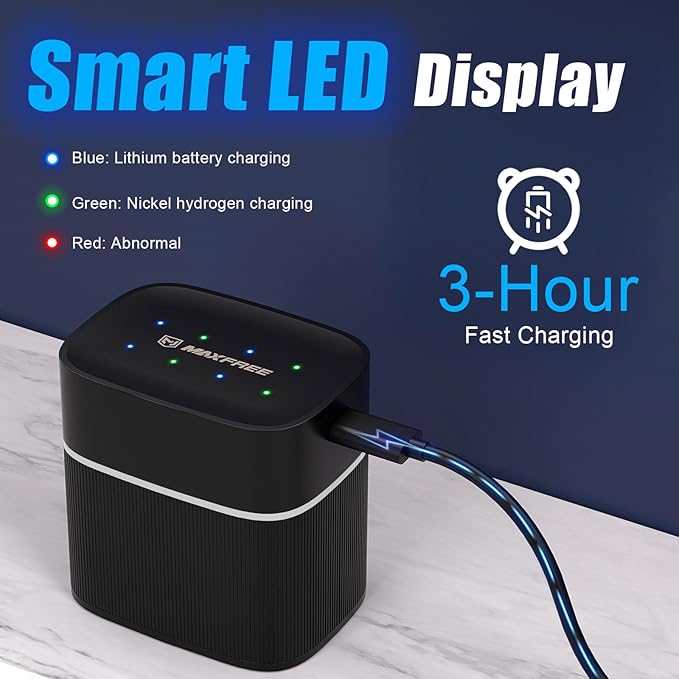 Maxfree Dual-Purpose Charger for Rechargeable Lithium & NiMH AA Batteries - Image 2