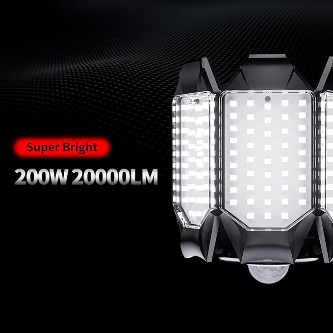 LED Garage Light Motion Sensor - 200W Deformable Garage Lights Ceiling LED - Image 5
