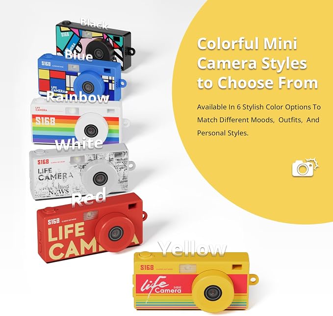 Mini Keychain Digital Camera, Rainbow Y2K Retro Pocket Camera - Image 8