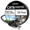 CAT6 Ethernet Cable 50FT 23AWG High Speed 500MHz 10Gbps, Faster Than Cat 5e/Cat by Lteirwe