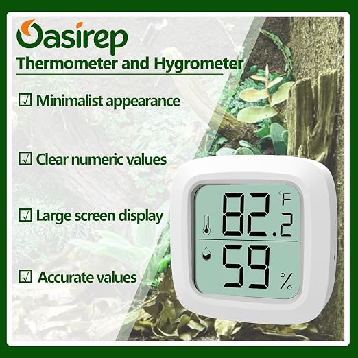 Reptile Thermometer and Hygrometer – Fast Accurate LCD Digital Temp & Humidity - Image 3