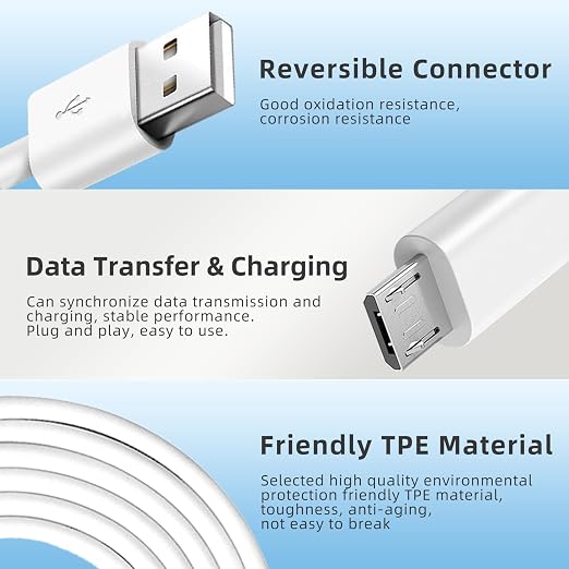 10FT Micro USB Charging Cable Arlo 9V Power Adapter - Image 4