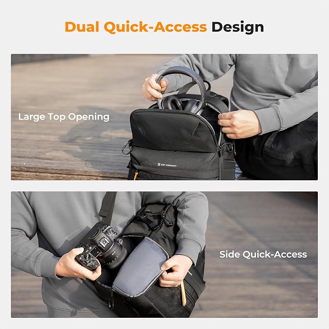 K&F CONCEPT Ultra Lightweight Camera Backpack, 25L Camera Bag - Image 5