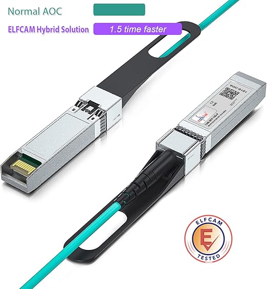Elfcam® - 1m/3.28ft Active Optical Cable AOC OM3 SFP+ to SFP+ 10Gbps, Compatible - Image 3