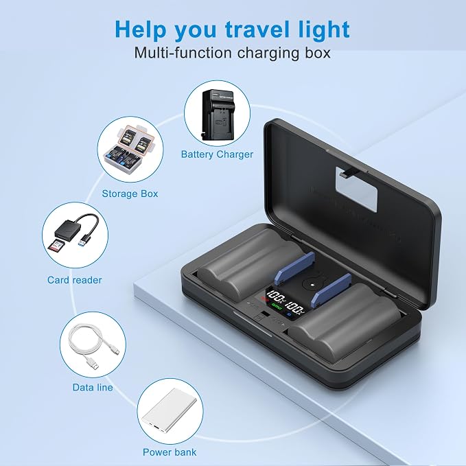 EN-EL3E Camera Battery Multifunctional Charger Set Compatible - Image 4