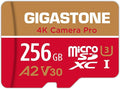 【5-Years Data Recovery】 GIGASTONE 256GB Micro SD Card, 4K Camera Pro, A2 V30 by Gigastone